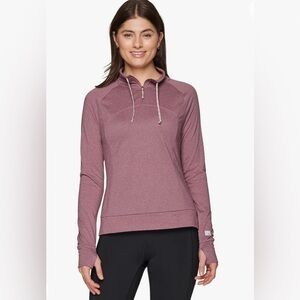 Avalanche Women's Mock Neck Brushed Thermal Pullover Long Sleeve 1/4 Zip Top M